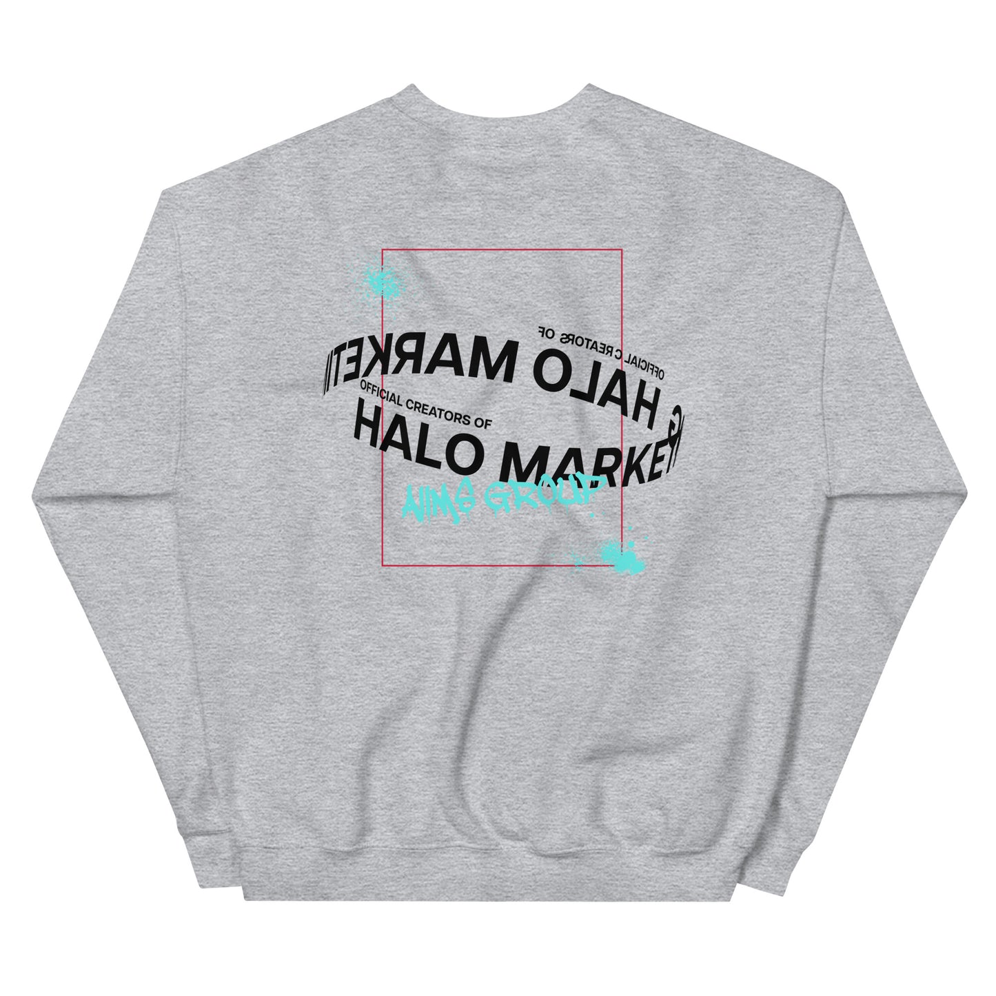 Urban Bordered Halo Marketing Custom Crew Neck Sweatshirt